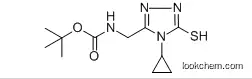 Molecular Structure of 306935-44-4 (TERT-BUTYL N-[(4-CYCLOPROPYL-5-MERCAPTO-4H-1,2,4-TRIAZOL-3-YL)METHYL]CARBAMATE)
